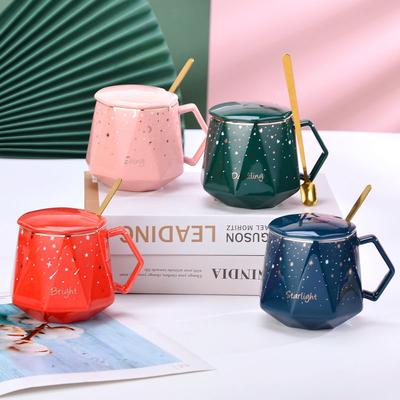 Nordischer Stil, kreativer Sternenhimmel-Becher, personalisierte Keramik-Wassertasse, Milchtasse, Kaffeetasse, Safttasse