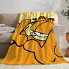 ŽLUTÁ KOČKA Garfield Přehoz Měkká Coral Fleece Deka 310gsm Nadýchaný Teplý Přehoz na Pohovku Postel Gauč Dekorace Ložnice