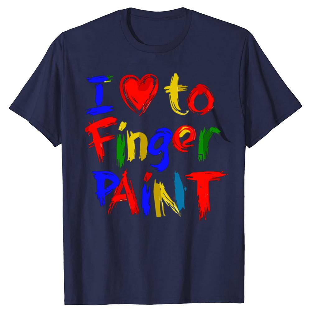 I Heart Love To Finger Paint Im Paint Cute Couples Valentines Day Men and Womens Gender Gift Tshirt  Harajuku Vintage Top