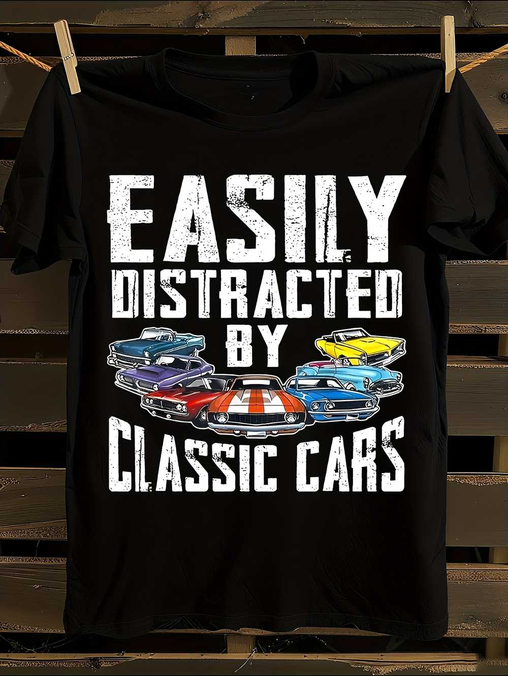 

1pc s Vintage Car Enthusiast T-Shirt Mens Tshirt Womens Tshirts with Letters Print Short Sleeves T-Shirt Casual Street Tee Shirt Top M