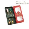 HANYANG Christmas Spoon Set Christmas Gift Cutlery Two Sets of Dessert Spoons and Forks Santa Elk Doll Spoon