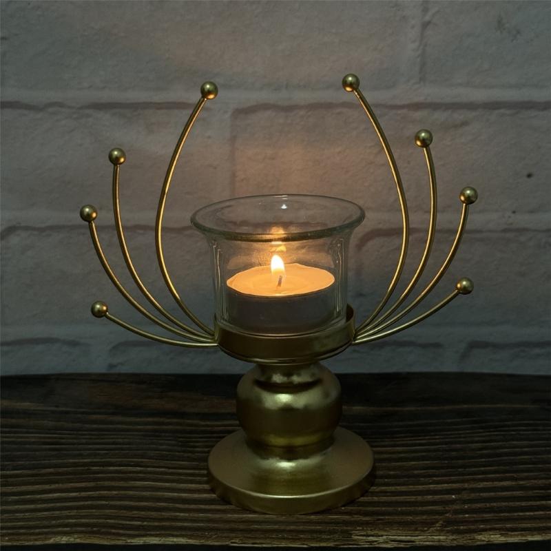 Wrought Iron Wedding Table Candlestick Decorations Home Candlelights Dinner Metal Candle Holder