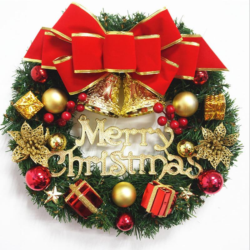 Christmas Decorations 30cm Christmas Wreath Artificial Wreath Door Hanging Window Props Background Christmas Tree Accessories