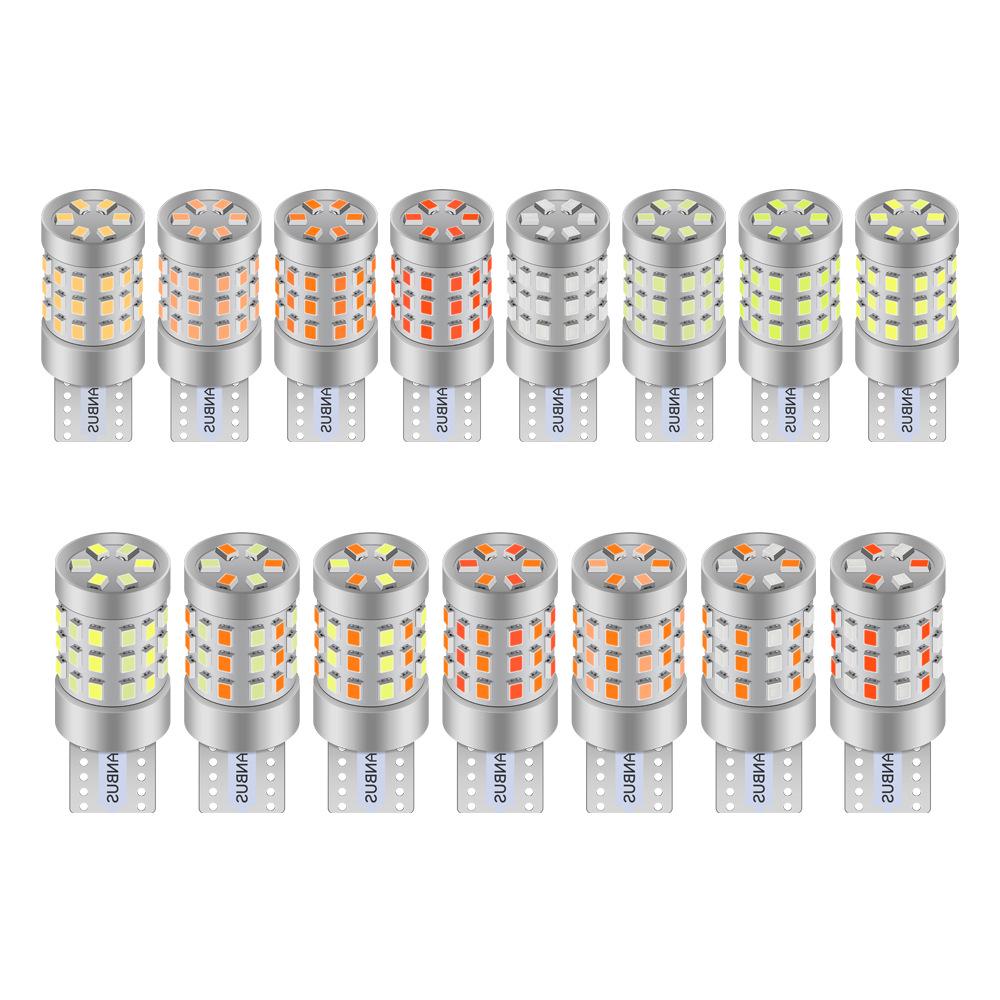 Motorcycle & Car Dual Color High Brightness T10/T15 42SMD Parking/Turn Signal W5W Tail Light Bulb