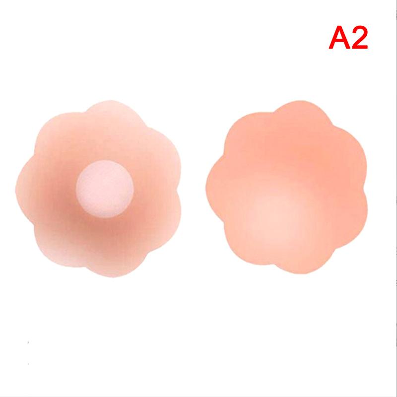 2Pcs Intimates Accessories Reusable Invisible Silicone Nipple Cover Self Adhesive Breast Chest Bra Pasties Mat Stickers