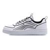 Li Ning Synthetic Leather Slip Resistant Abrasion Resistant Low top Skateboard Shoes Women's White Black AGCP128-3