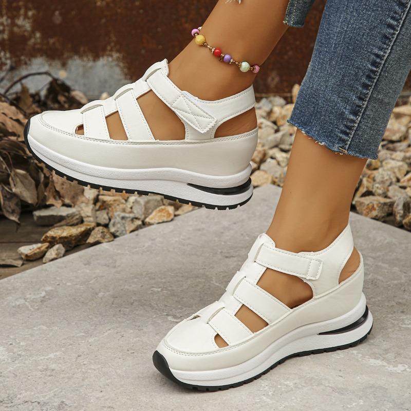 Women's Wedge Platform Sandals Summer Hollow Out Sandals Casual Roman Sandals Women Non Slip Beach Shoes Sandalias Mujer