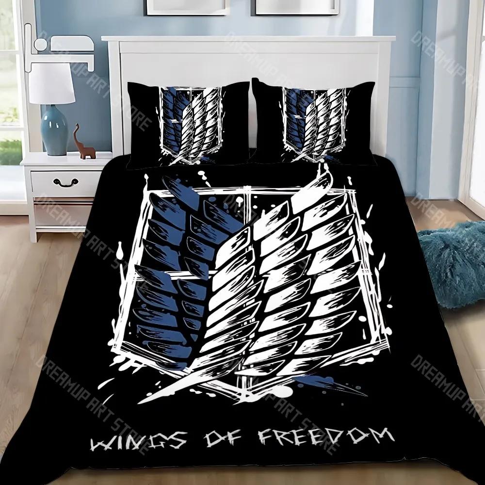 Bettbezug Kissenbezug Bettwäsche-Set Erwachsener Junge Attack on Titan Mädchen Schlafzimmer Dekoration Kinder Geschenk Einzel Doppel Groß Si