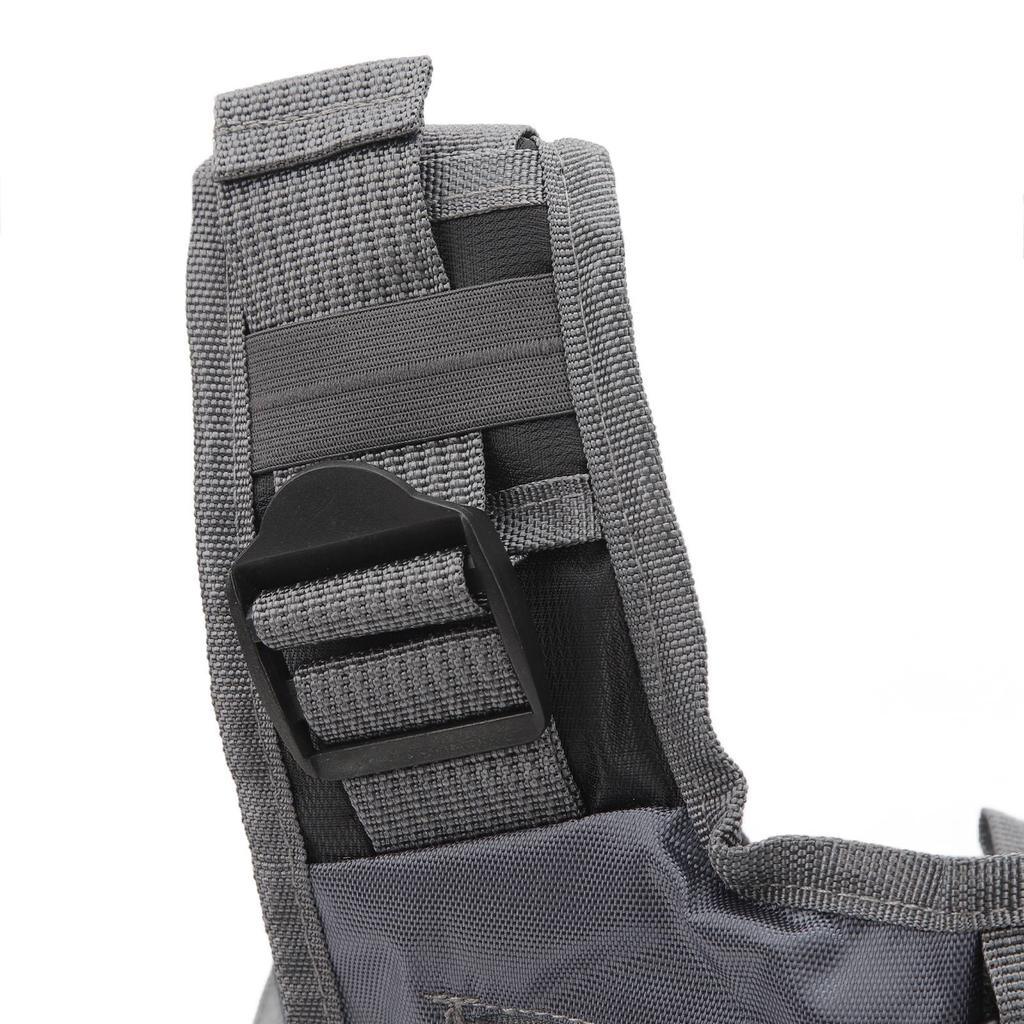 Strap Fishing Vest Fly Fishing Vest 8 Pockets Oxford Cloth Reflective Strips Mesh Lining Adjustable Fishing Gear for Outdoor Black