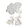 2 Cavities Rabbit Silicone Candle Molds Heat Resistant Silicone Mould for Resin Casting Candle Soap Easter Decoration
