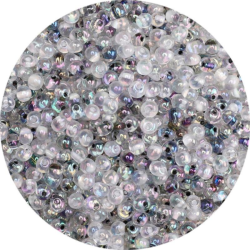 4mm Water Drop Colorful Glass Millet Beads Handmade Diy Jewelry Materials Loose Beads Accessories Package Hanging Necklace Strings Beads Nice Beads