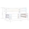Exclusive House - Garden Pallet Corner Sofa White Impregnated Pine Wood