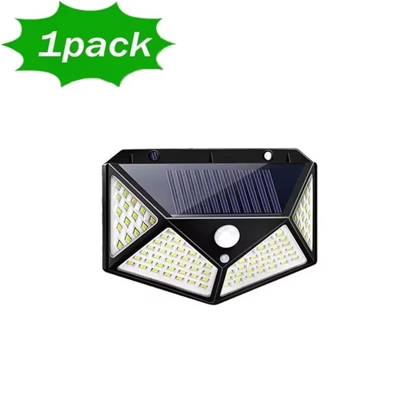 

Solar Wall Lamp Outdoor 100 LED 4 Sided Luminous Motion Sensor Waterproof Garden Courtyard Lighting 1/2/4/6/10PCS Set 0-5W