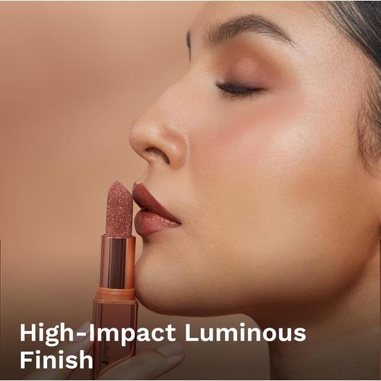 Pilgrim Glitter Lipstick For Women 4.2gm | Dubai Luxe Lifestyle - The Khalifa Shade | Lipstick Infused with Vitamin E | All Skin Types