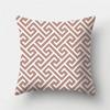 Brown Geometric Stripe Printed Pattern Polyester Cushion Cover for Home Living Room Sofa Decoration Throw Pillow Pillowcase