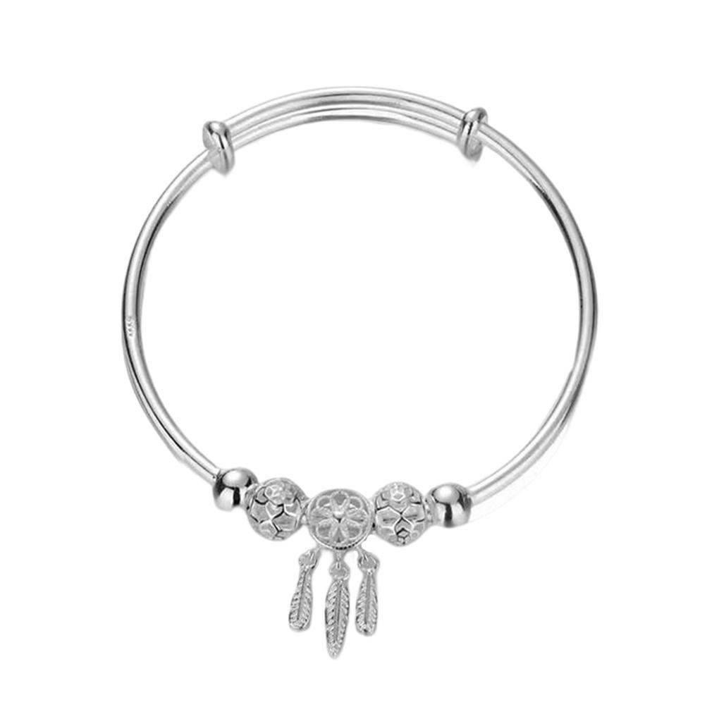 

Браслет Ловец снов в корейском стиле Женский Серебряный Браслет с транспортными бусинами с кисточкой Девочки Ручная цепочка Шарм Браслет