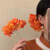 Women Hair Stick Artificial Flower Decor Hairpin Buns Half-Combed Hairstyles Chinese Hairpin Headgear Hanfu Hair Accessories