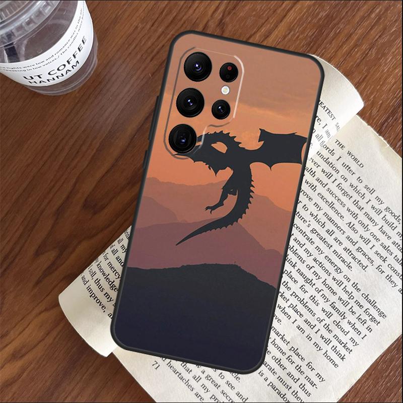 Dragon Dark Theme Case For Samsung Galaxy S25 S24 S23 S22 S21 Ultra S9 S10 S20 Plus S24 FE Funda Cover Shell