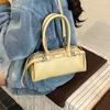 Elegant PU Handbag for Women Classic Barrel Shape Design with Dual Handles and Adjustable Shoulder Strap