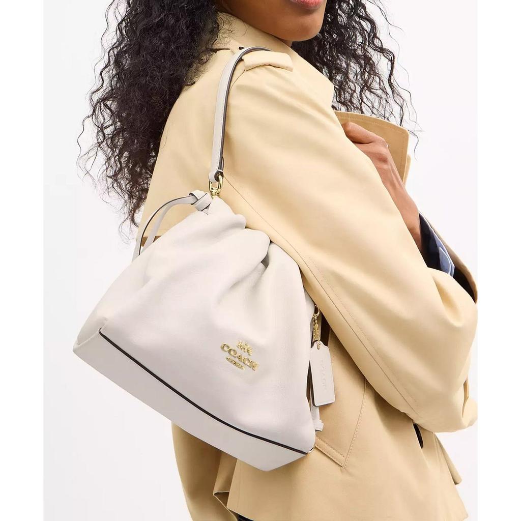 COACH OUTLET official fade drawstring bag shoulder white