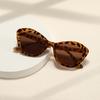 Fashionable Retro Cat Eye Polygonal Sunglasses For Women UV Protection Street Photography