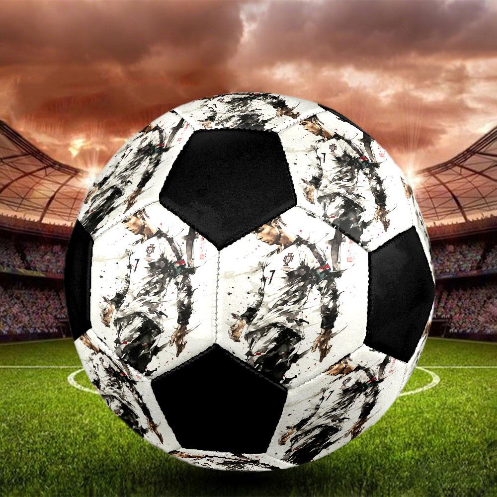 1 pz Pallone da Calcio Cristiano Ronaldo Taglia 5 Pallone da Calcetto Indoor Colorato alla Moda Gioco in Giardino - Ottimo Regalo per gli Appassionati di Sport HE44