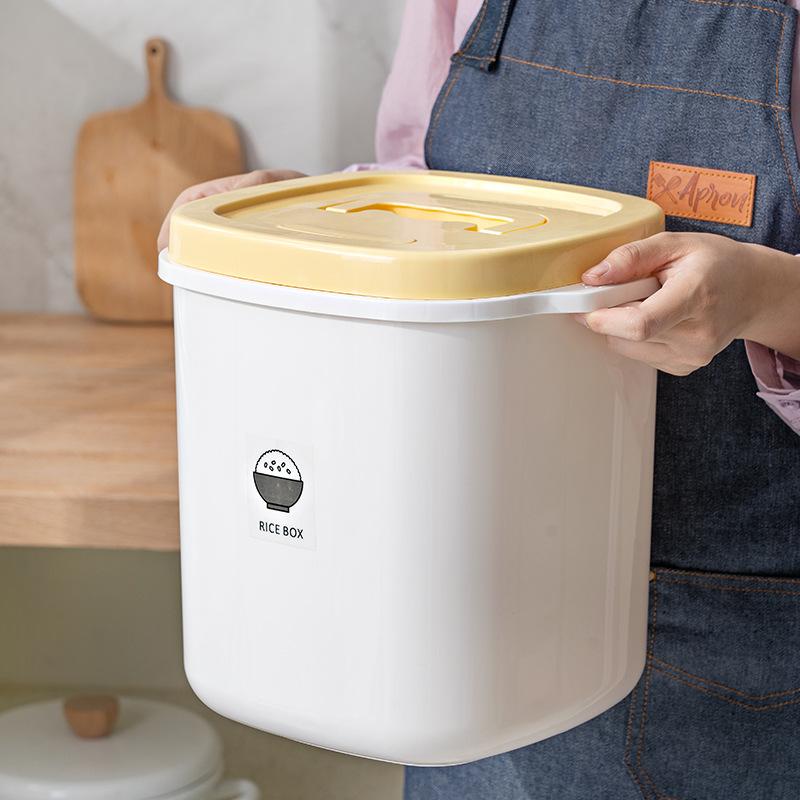 Multifunktionaler Reisbehälter Silikon-Dichtring Feuchtigkeitsdicht Versiegelte Getreidelagerbox Reistank Getreidelagerbehälter Lebensmittelspender Mehldose