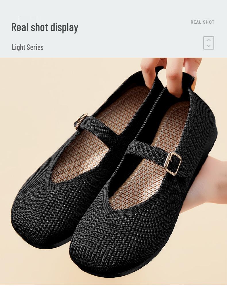 Women's Summer Casual Round-Toe Flats - Soft, Comfortable, Polyurethane Soles, Perfect for All-Day Wear.
