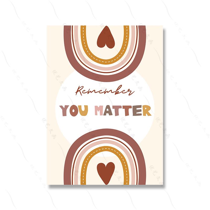 

Набор постеров для декора класса в стиле бохо, позитивное мотивирующее искусство, холст, картина, комната, домашний декор, мультяшная цитата, рисунок, печать 21x30cm No Framed