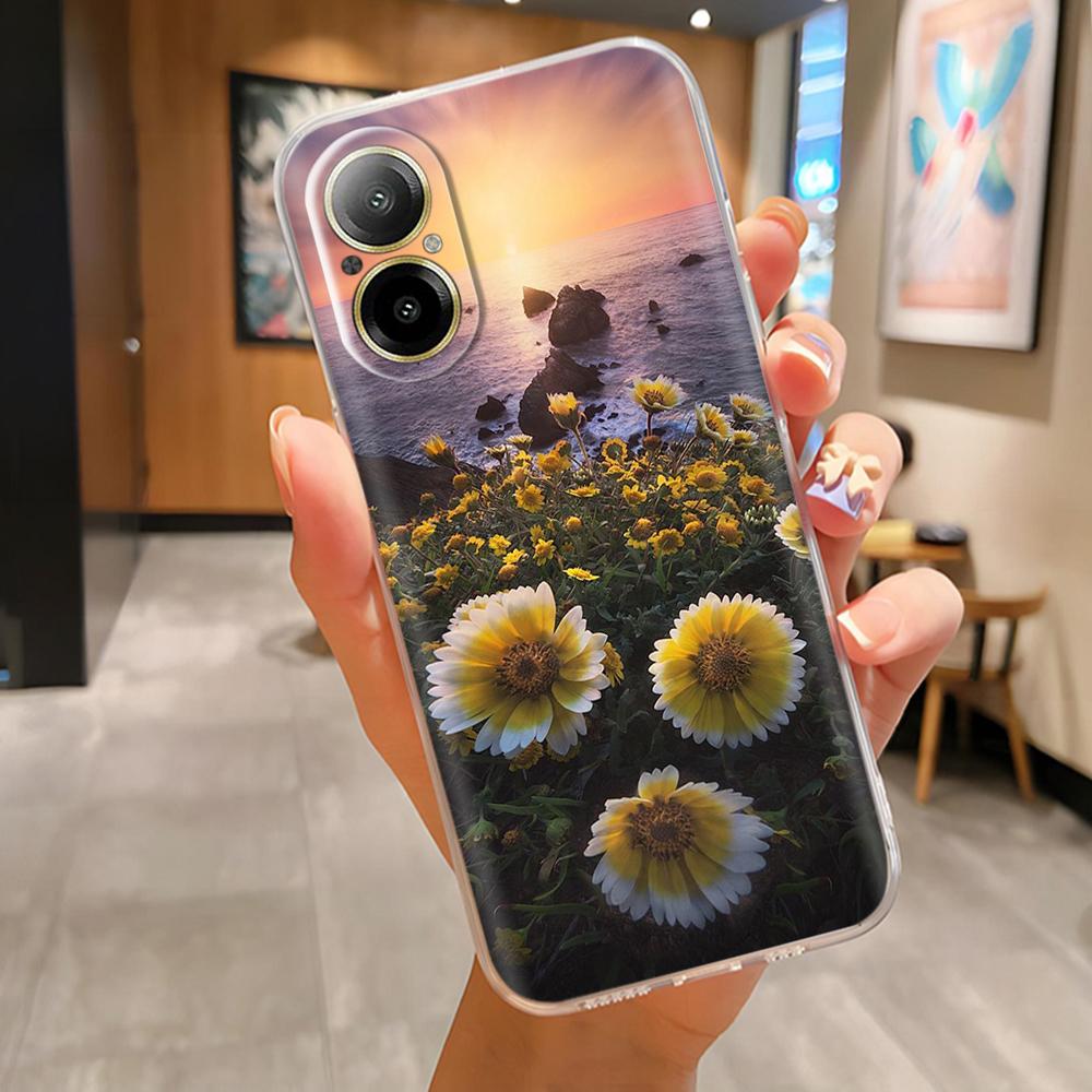 For Oppo Realme C67 4G Case Phone Case Pretty Butterfly Patterns Soft Slim TPU Clear Silicone Bumper For Realme C67 4G RealmeC67