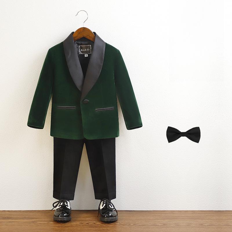 Boys' Suit Flower Dress Suit Performance Suit Children's Piano Performance Suit Baby One Year Old