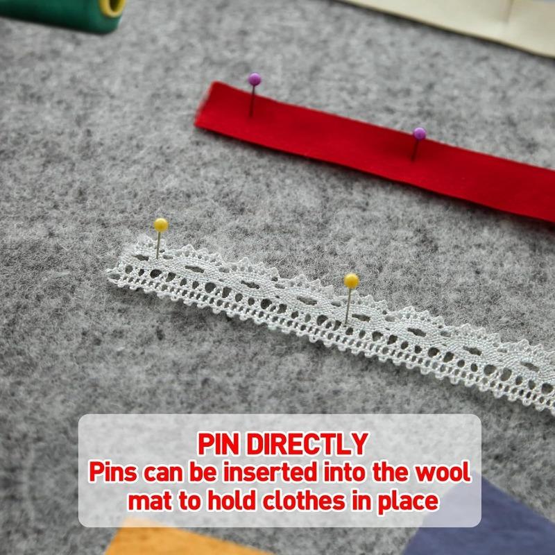 1 Stück Bügelmatte aus Wollfilz, chemische Reinigung Feuchtigkeitsaufnahme und Hochtemperatur-Bügeln Kleidung graue Wollfilzmatte