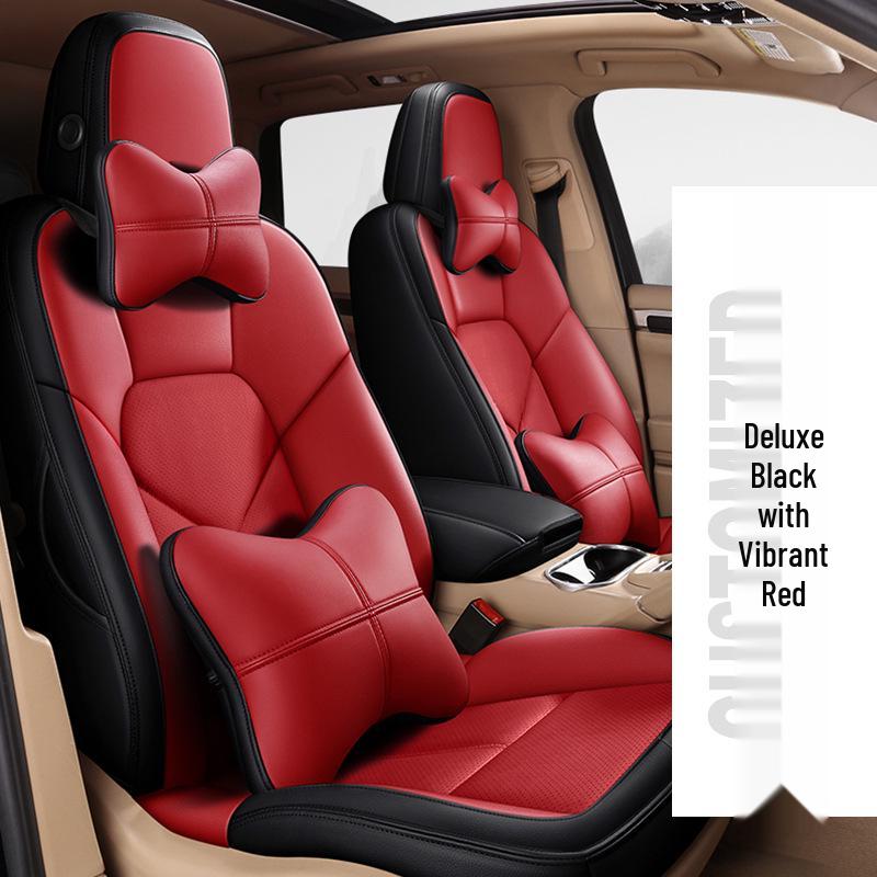 Full Coverage Genuine Leather Seat Cushion for BMW 5 Series and Porsche Cayenne