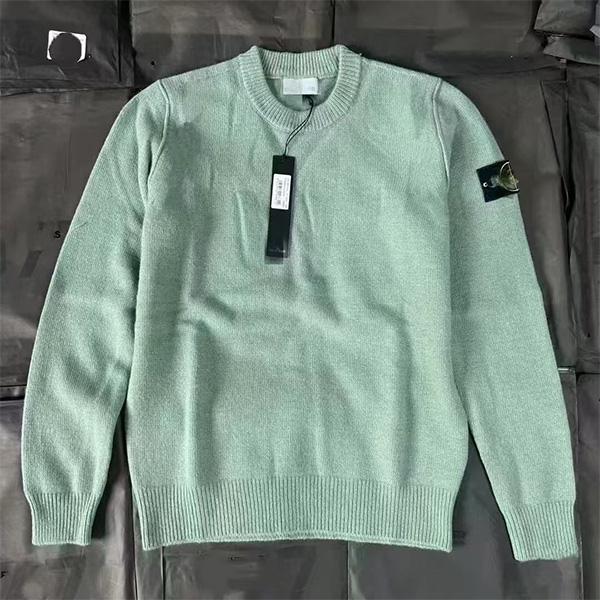 KaiTingu Pullover truien van hoge kwaliteit voor herfst en winter, koppelstijl, ronde hals, casual gebreide tops M lichtblauwe kleur