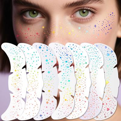 Freckle Tattoo Sticker Waterproof Ironing Laser Flash Makeup Face Sticker Freckle Temporar Tattoos