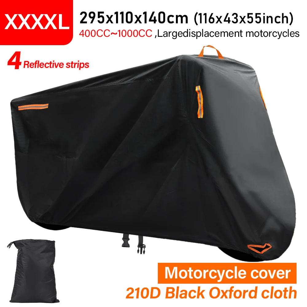 Universal 210D Motorcycle Cover Waterproof Outdoor Protection Against Dust Debris Uv Protection Oxford for All Season