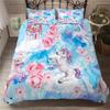 Cute Unicorn Duvet Cover Set Girly Pink Castle Bedding Set Single Twin Size For Princess Girl Dedicated Bedroom Decor Bedclothes