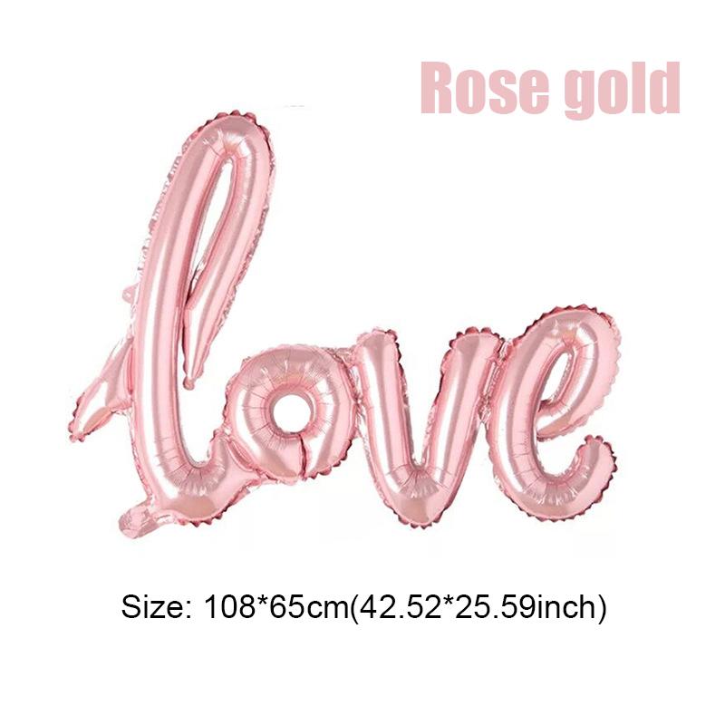 Red Ligatures Love Letter Foil Balloon Wedding Valentines Anniversary Party Decoration Wife Lover Romantic Props Surprise Gift