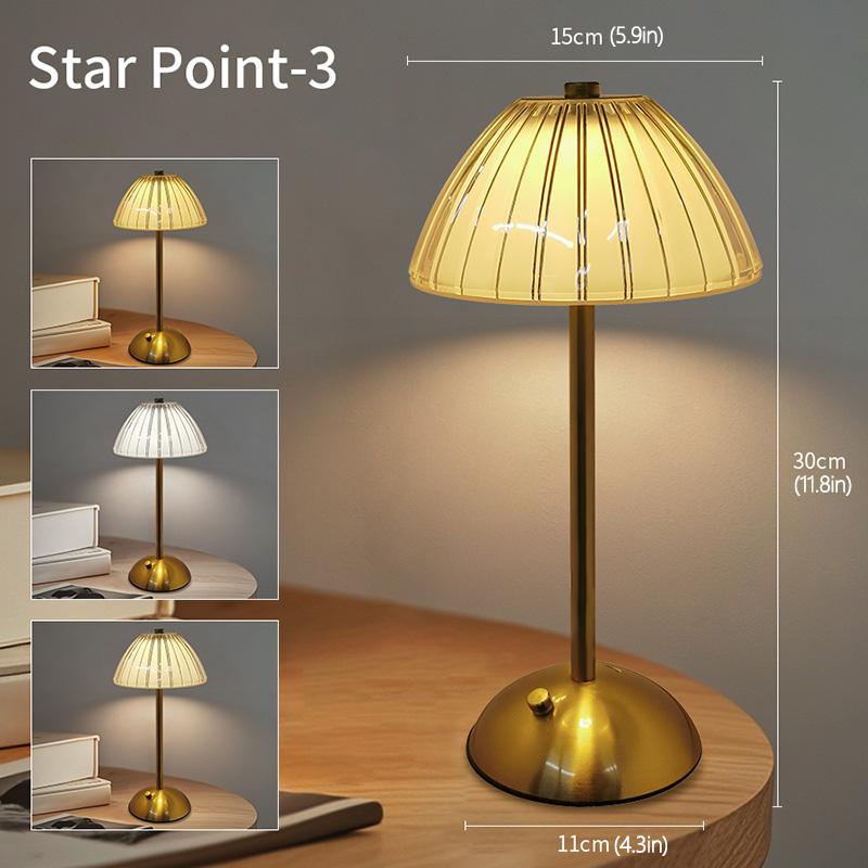 

LED Table Lamp Touch Sensor Dimmable Desktop Night Light USB Rechargeable Wireless Reading Lamp for Hotel Bar Bedroom Decor