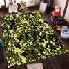 Camouflage Pattern Carpet Rug with Green and Black Army-Style Design for Decoration Suitable for use as an anti-slip1 for1room and bedroom sofas