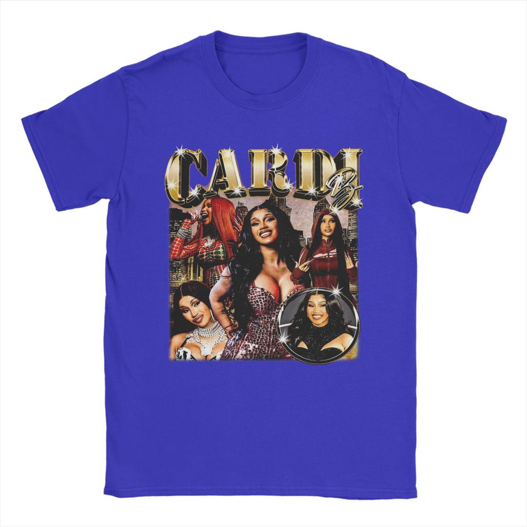Rapper Cardi B T-Shirts Men  Funny Pure Cotton Tees Crewneck Short Sleeve T Shirt Printing Tops