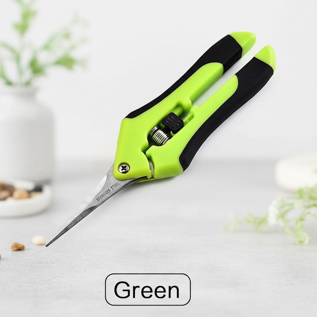 

Gardening Precision Trimming Scissors Hand Pruning Snips for Flowers Bonsai Fruit Picking Weeding Tools зелений