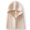 Autumn and Winter% Pure Cashmere Hat Women's Balaclava Hat Cold Protection Cover Ear Protection Wool Knitted Hat Men