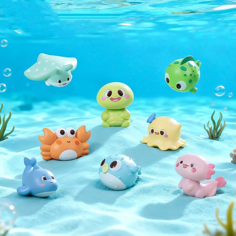 5/10Pcs Cute Mini Sea Animals Statue Aquarium Home Desktop Micro Landscape Resin Fish Tank Aquarium Decoration Accessories