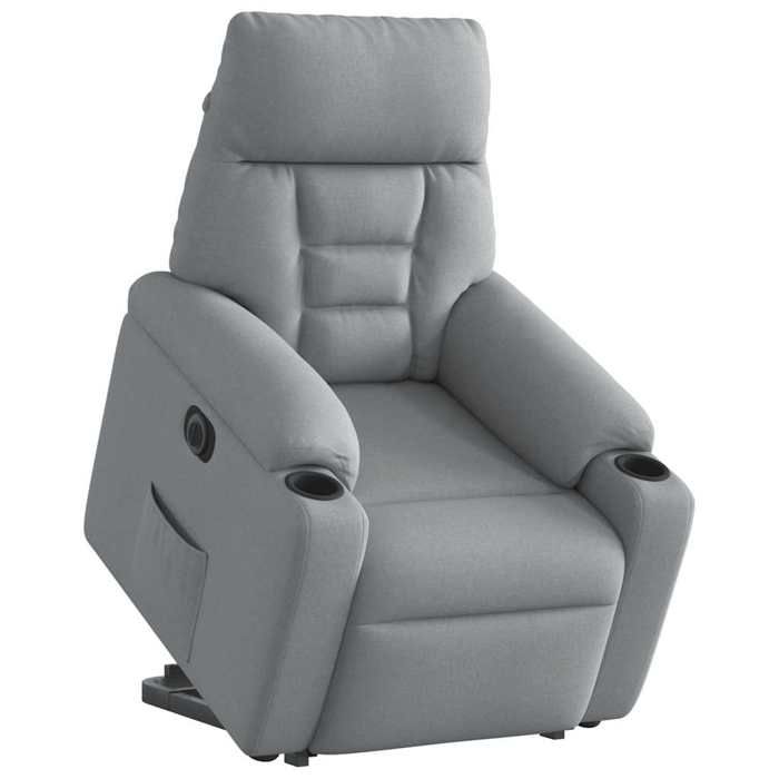 VidaXL Fauteuil inclinable électrique gris clair tissu 3303052