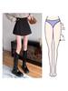 Women's High Waist Black Irregular A-Line Skirt - 2024 Autumn/Winter Trend
