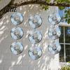 Rotating Garden Sculpture Hand Devil Wind for Spinner Bird Deterrent Outside Hamsa Eye 3D Spinner Stainless Steel Reflective Scare