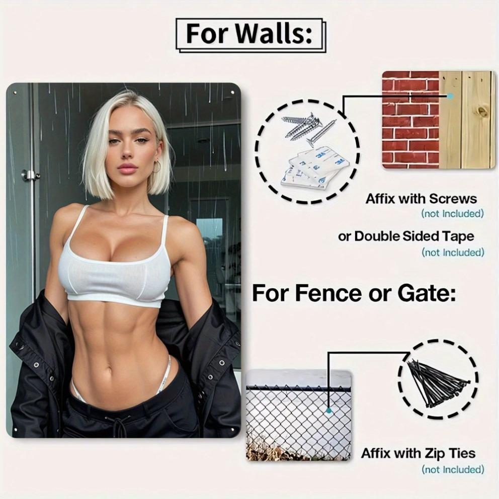 Bohemian Retro 2D Flat Aluminum Wall Art Abstract Body Decor Lightweight Home