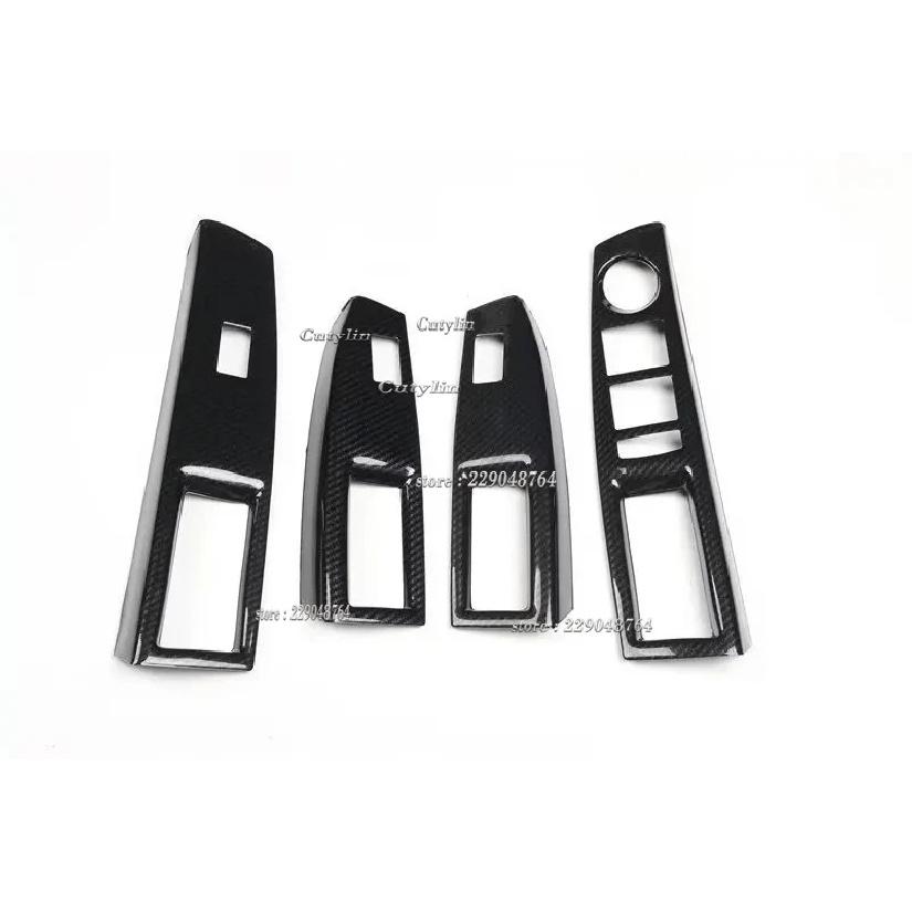 LHD RHD For Chevrolet Cruze 2009-2013 2015 ABS Carbon Fiber Window Switch Lift Button Cover Trim Interior Accessories Cutylin