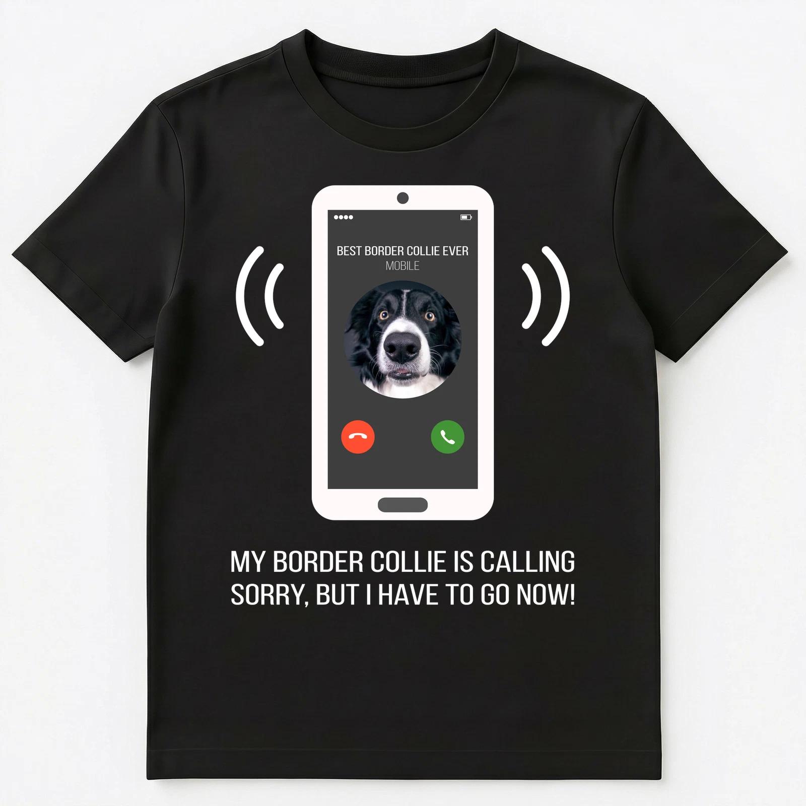 Funny Border Collie Dog Unisex T-Shirt S